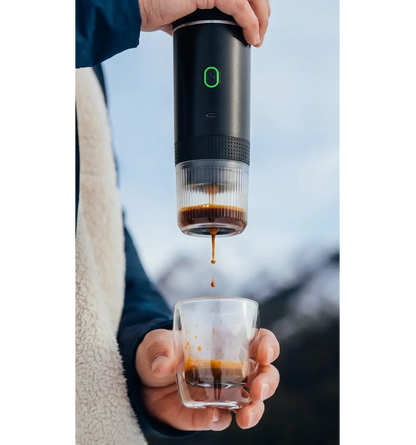 BrewGo Pro — Self-Heating Portable Espresso Maker for Travel & Camping